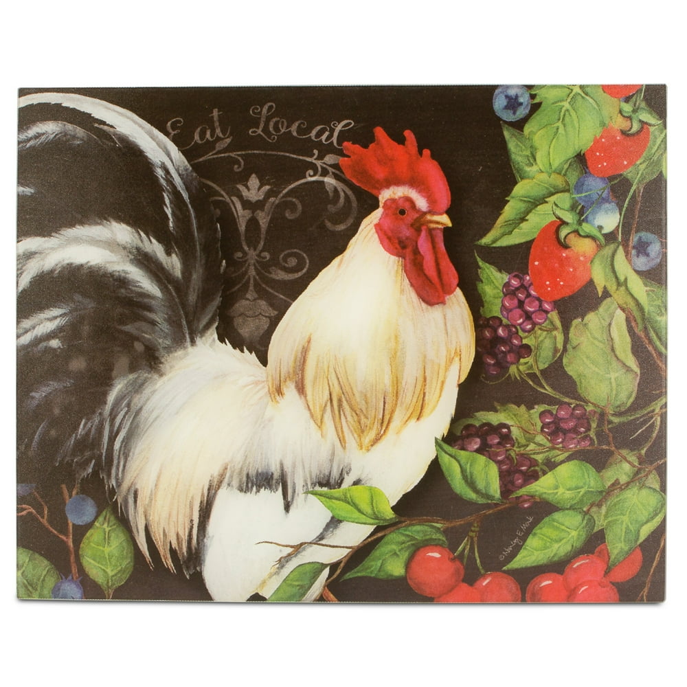 CounterArt Glass Cutting Board 12x15 Decorative for Kitchen Farmhouse