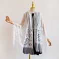 thumbnail image 5 of AHMOMEI Women’s Floral Lace Tassel Shawl Wrap, Sheer Open Front Fringed Cover Up, Lightweight Scarf for Evening Dresses Wedding Bridesmaid Party (White), 5 of 6
