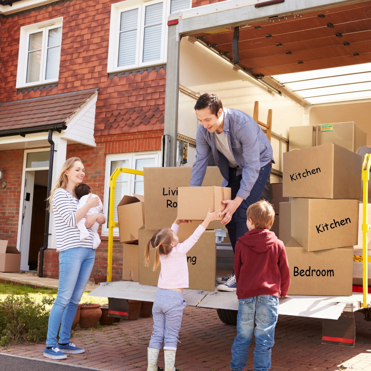 UBMOVE 8 Room Economy Kit 94 Boxes, Moving Supplies Tape & Markers