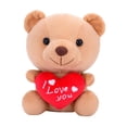 thumbnail image 4 of Juguete de peluche de peluche con forma de oso de corazón, regalo de cumpleaños, muñeco de peluche con oso para su amante, juguete de empresa navideña, 4 of 8
