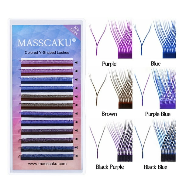 Venta caliente Masscaku Efecto 3D Y Estilo Pestañas Puntas divididas suaves naturales Pestañas de volumen prefabricadas Extensiones de pestañas de visón premium Dengxun unisex