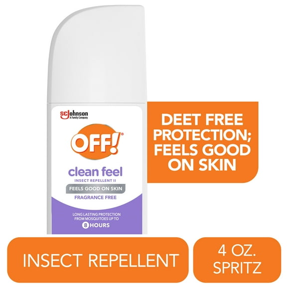 OFF! Clean Feel Picaridin Mosquito Repellent Spritz, Fragrance Free Bug Spray, 4 oz