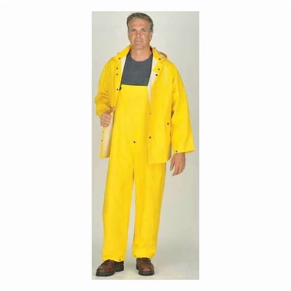 Mik Rain Suit w/Jacket/Bib,Unrated,Yellow,XL 35100-XL