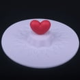 thumbnail image 3 of Dream Lifestyle Silicone Cup Lids, Creative Heart Mug Cover, Food Grade Anti-Dust Airtight Seal Silicone Drink Cup Lids, Keep Drinks Cool or Hot, Protect from Winged Pests, 3 of 8