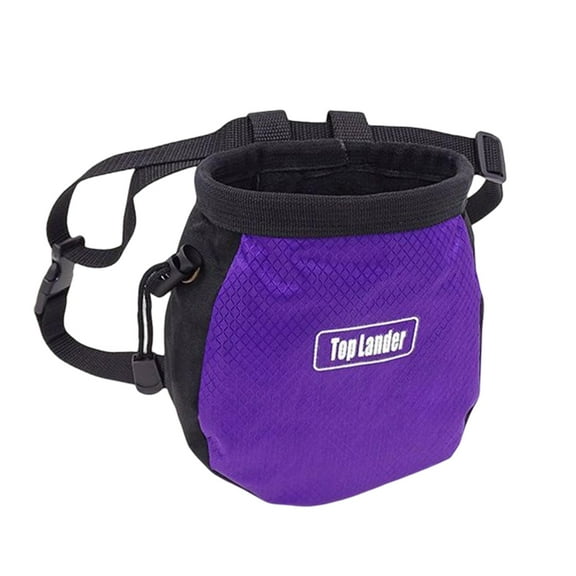 Rock Climbing Chalk Bag with Belt and Zipper Pocket for Fitness Gym Weight