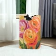 thumbnail image 6 of Yayeee Freestanding Laundry Hamper with Handle Collapsible Large Storage Basket for Clothes, Pink Abstract Floral, 6 of 7