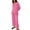 Pink, variant on DDAPJ pyju 2 Piece Fall Outfits for Women 2023 Trendy,Waffle Knit Pajama Sets Long Sleeve Side Slit Button Blouse and Wide Leg Pants Matching Lounge Set Loose Comfy Loungewear