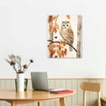 thumbnail image 2 of COMIO  Owl in Fall Forest Animal Watercolor Painting Grey Framed Wall Art, 2 of 4