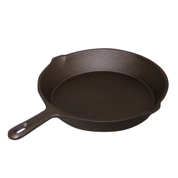 King Kooker #CIFP12S - 12" Pre-Seasoned Cast Iron Skillet and Fry Pan with Helper Handle