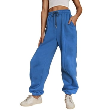 Timegard Sweatpants for Women Elastic High Waist Comfy Baggy Fall Winter Casual Loose Workout Trousers
