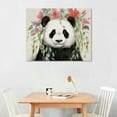 thumbnail image 2 of ARISTURING  Cute Panda Canvas Wall Art Wild Animal Posters Funny Panda with Garland Wall Décor Rustic Home Artwork for Nursery Room Bedroom Bathroom Kitchen Decoration Framed Kids Gifts, 2 of 4