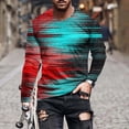 thumbnail image 1 of Blusas y camisas de manga larga con cuello redondo para hombre, blusa informal de manga larga con cuello redondo y estampado., 1 of 6