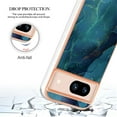 thumbnail image 3 of SaniMore Electroplated Marble Case for Google Pixel 8, Shockproof Protection Cover Support Magnetic Wireless Charging Soft TPU Bumper Transparent Ultra-Slim for Google Pixel 8, Green, 3 of 12