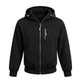 thumbnail image 4 of Men's Hoodie and Sweatpants Set 2 Piece Track Suit Fall Winter Casual Outfit with Hooded Sweatshirt and Jogger Pants With multiple pockets Black L, 4 of 5