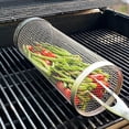 thumbnail image 4 of Rejilla de acero inoxidable para barbacoa, rejilla redonda de 20cm/30cm para cocinar al aire libre, ideal para viajes familiares, Camping y Picnic, 4 of 4