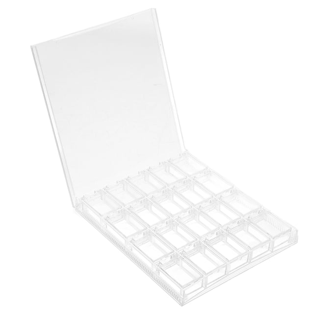 KAKOWELY Nail Tools Storage Boxes Acrylic Jewelry Storage Box Nail Charm Organizer Beads Display Case For Women Charm Display Nail Container Nail Storage Charm Box Organizer