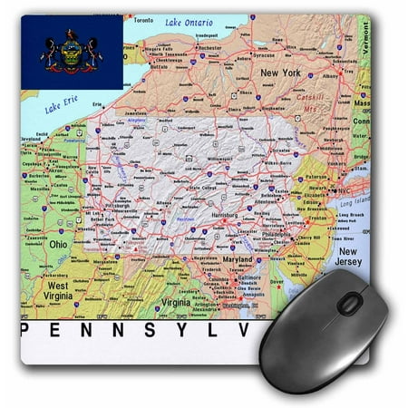 3dRose  Image of Pennsylvania Topographic Map With Flag  MousePad price history on PriceWatchPro