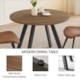 thumbnail image 7 of 34.6" Round Dining Table Set, Mid Century Modern Round Dining Table for 2 Person, with Steel Legs, Coffee Table for Kitchen Dining Room, Office, Save Space, 7 of 7