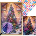 thumbnail image 1 of ZQA1629-AB Diamante AB parcial Navidad Serie navideña Diamante cuadrado resina 45 * 70 CM Tamaño del lienzo 50 * 75 CM, 1 of 9
