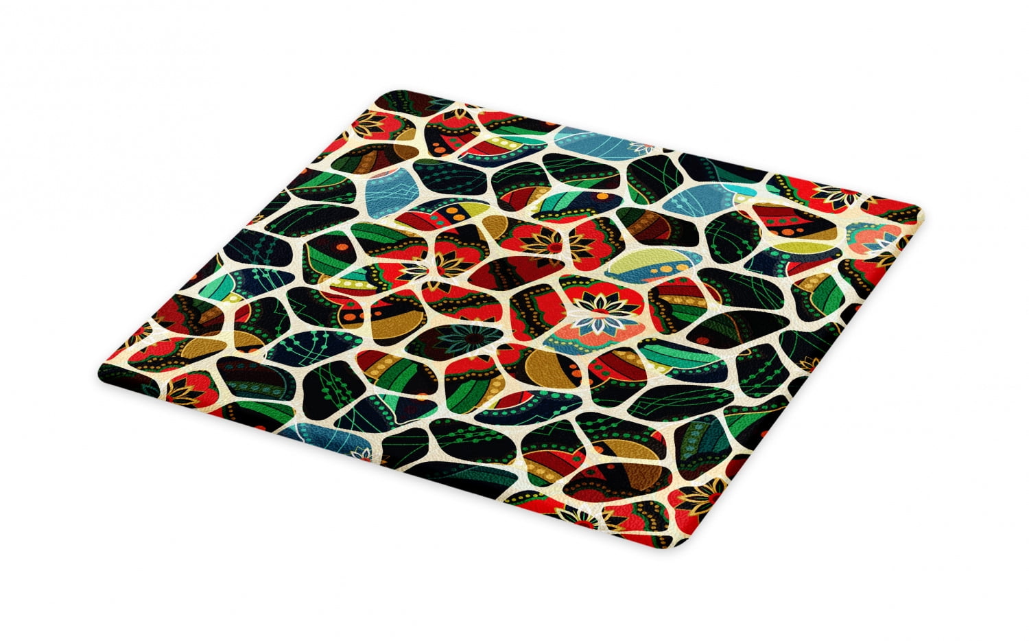 Colorful Cutting Board, Abstract Pattern with Shapes Superimposed with ...