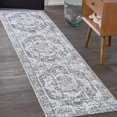 thumbnail image 5 of JONATHAN Y  Pavel Bold Distressed Medallion Low-Pile Machine-Washable Area Rug 2 X 8 - Cream/Blue, 5 of 5