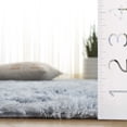 thumbnail image 4 of SAFAVIEH Rainbow Jaki Abstract Shag Area Rug, Light Gray, 5' x 7', 4 of 10