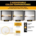 thumbnail image 4 of LED Under Cabinet Lighting Hardwired - 3CCT 18 Inch White Finish - Undercabinet Lights for Kitchen - Linkable Undercounter Dimmable Plug in Light or Hard Wired - Under Counter Fixture Direct Wire, 4 of 6