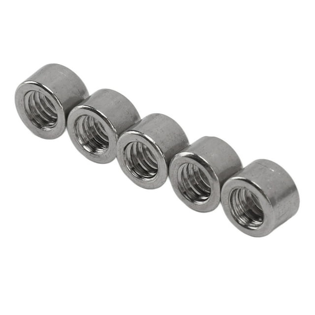 Round Coupling Nut, 304 Stainless Steel Hard Wearing Fastening Nuts Sturdy M4 For Home Improvement