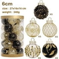 thumbnail image 5 of GOGRANT 25Pcs Christmas Balls Ornaments for Xmas Christmas Tree Decor, 2.36 Inch Shatterproof Christmas Tree Decorations Hanging Baubles for Holiday Wedding Party, Black & Gold, 5 of 6