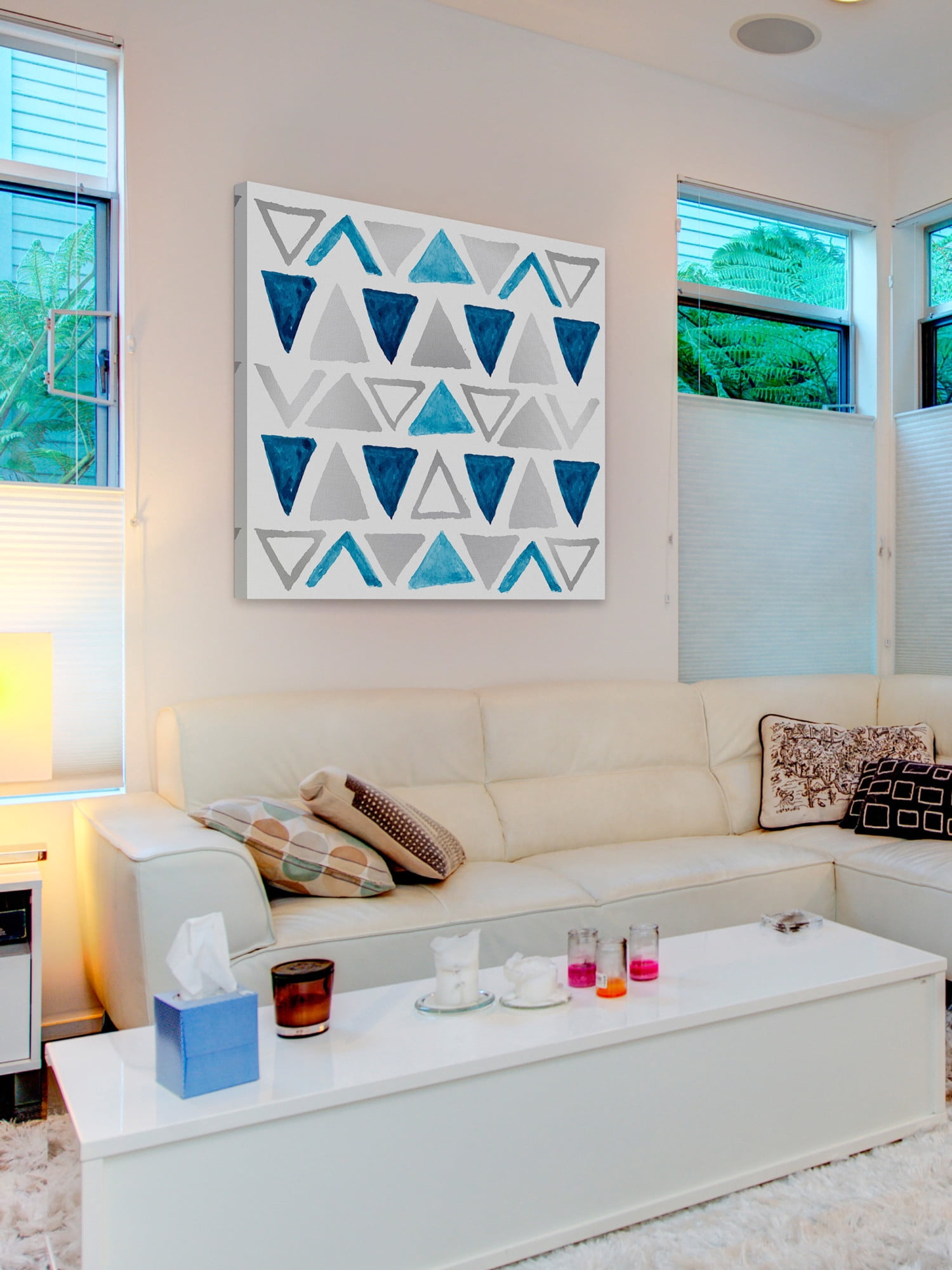Marmont Hill - "Triangle Fun" Painting Print on Wrapped Canvas