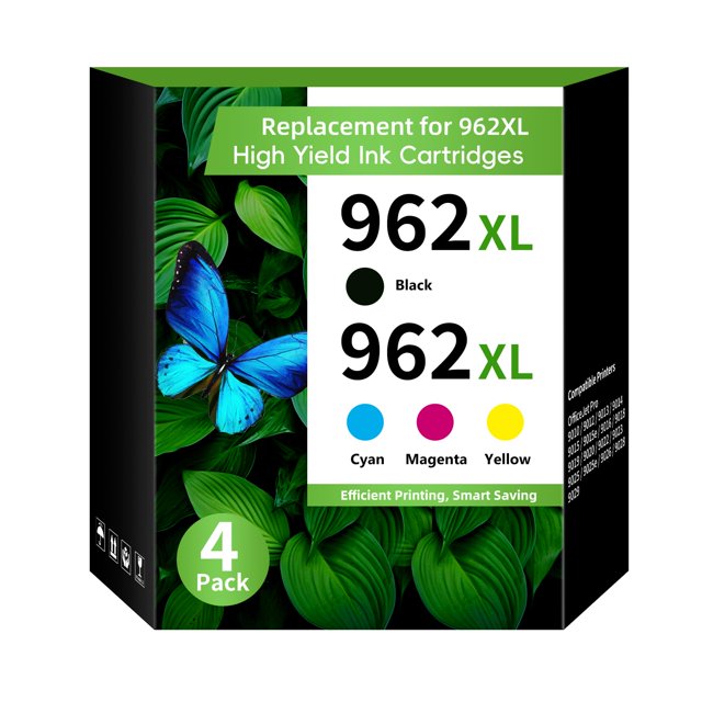 Cartuchos de tinta Caelum 962XL, paquete de 4, reemplazo BK CMY