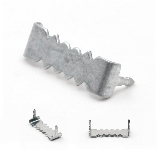 Sawtooth Picture Hangers No Nail - 100 Pack - 1 Inch - Zinc Silver Sawtooth Hanger