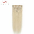 thumbnail image 2 of SEGO Invisible Tape Weft Clip in Human Hair Extensions Full Head Silky Straight Hair Extensions, 2 of 6
