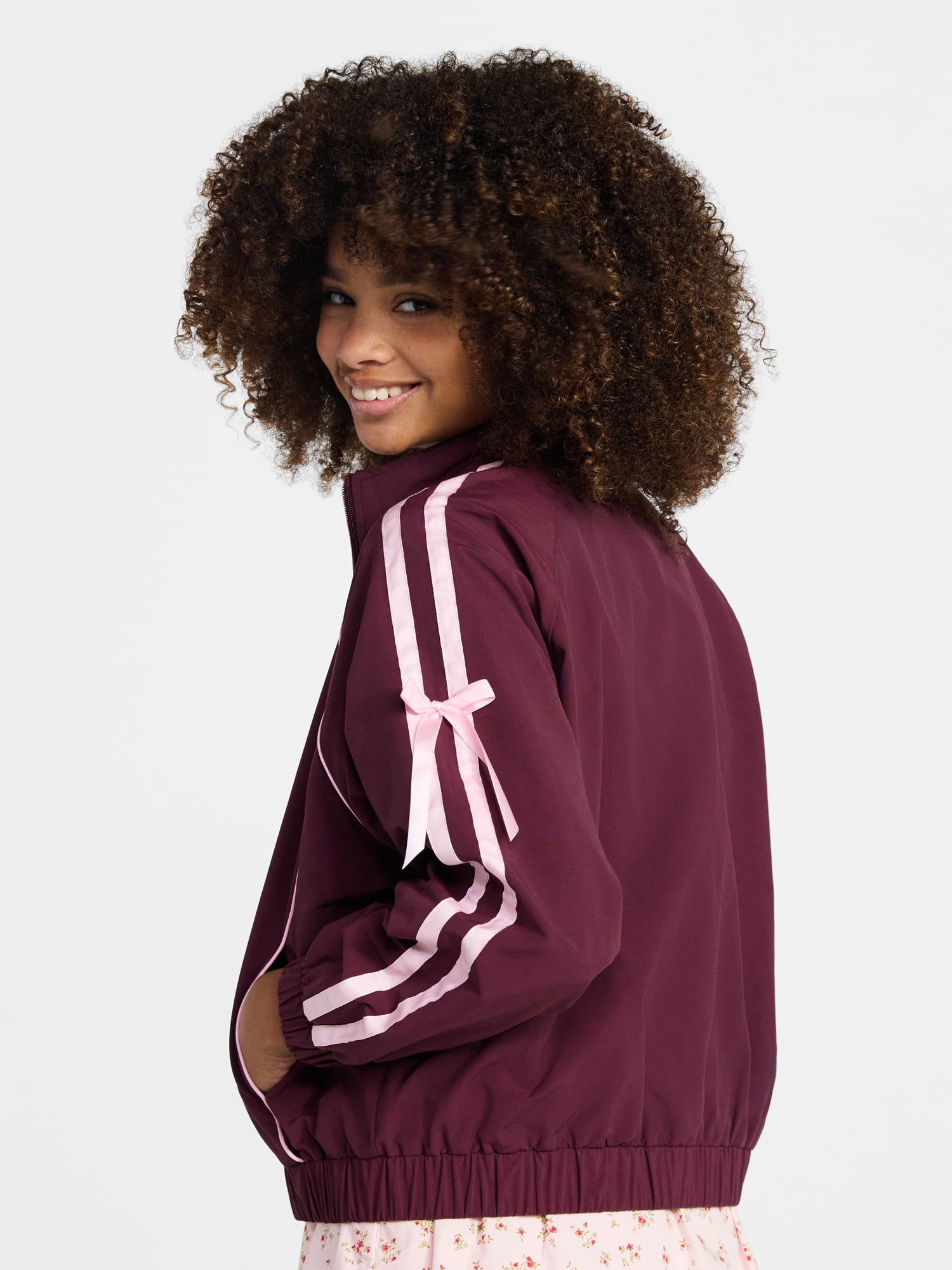 Weekend Academy Girls Bow Track Jacket, Sizes 4-18