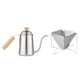 thumbnail image 5 of Juego de hervidor de agua con cuello de cisne, juego de cafetera para acampar, hervidor de goteo con , hervidor de agua con gotero de café Sin papel de filtro, 5 of 9