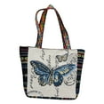 thumbnail image 4 of Bolso de hombro de lona para mujer jinwen Bolso de viaje de moda con cremallera informal mariposa, 4 of 8