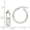 thumbnail image 6 of Auriga Fine Jewelry 925 Sterling Silver Polished 6mm Round Hoop Earrings for Women, 6 of 6