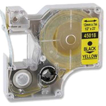 DYMO 45018 Label Tape Black on Yellow