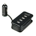 thumbnail image 3 of Car Charger, 4-Port USB Smart Vehicle Phone Charger Power Adapter w/ 3ft Extended Cable for Back/Front Seat Charging for Cell Phone Smart Phone, 3 of 6
