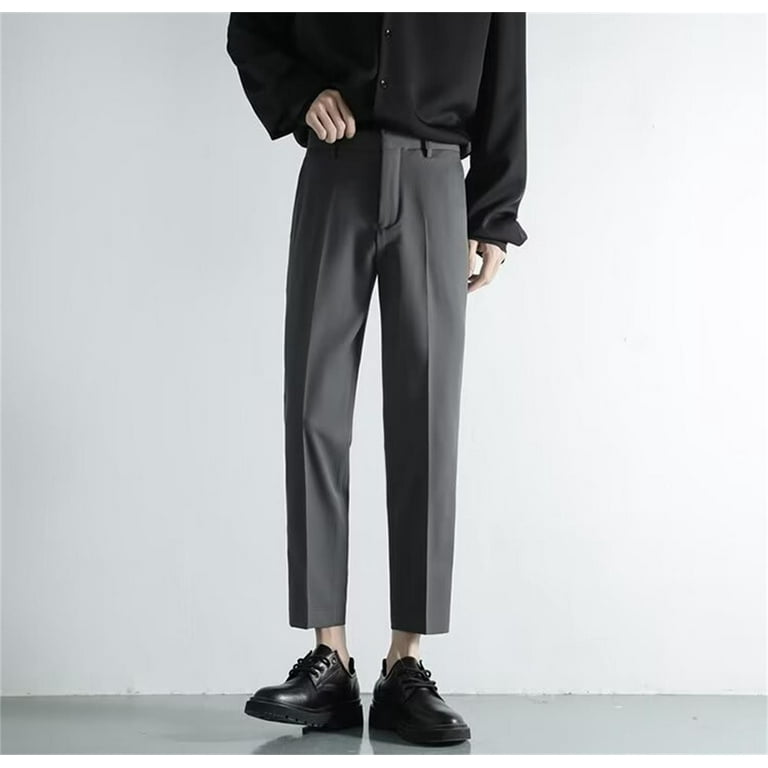 スーツ ourhour design pants black/gray JTieacloth Cotton Linen Pants for Men Summer Suit Pants Men's