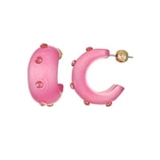 Seren Jewelry Pink Hoop Earrings