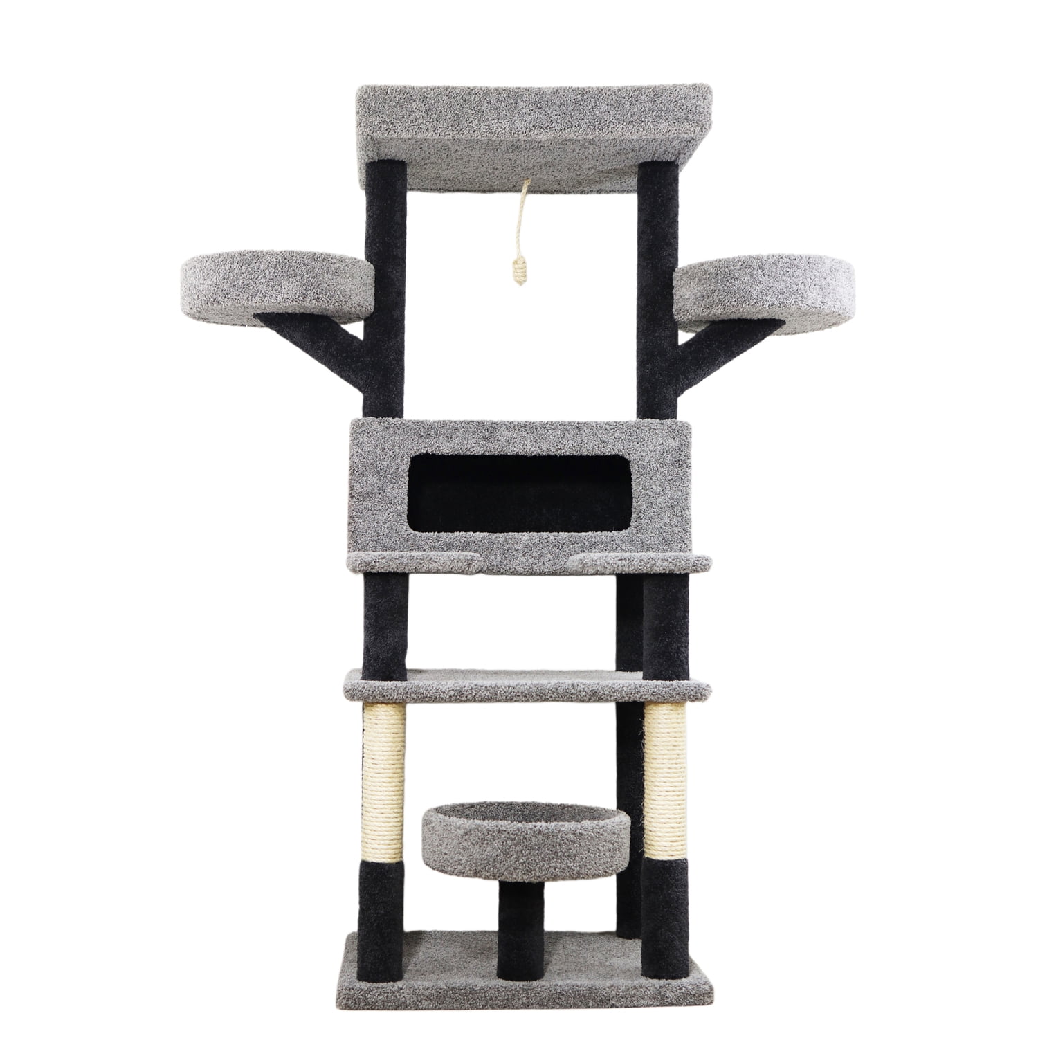 New Cat Condos Cat Tree Large - The Citadel Cat Castle for Big Cats - Multi-Level Condo
