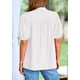 thumbnail image 2 of Blusa PRETTYGARDEN Mujer Cuello en V Manga Corta Abullonada Blanca, 2 of 8