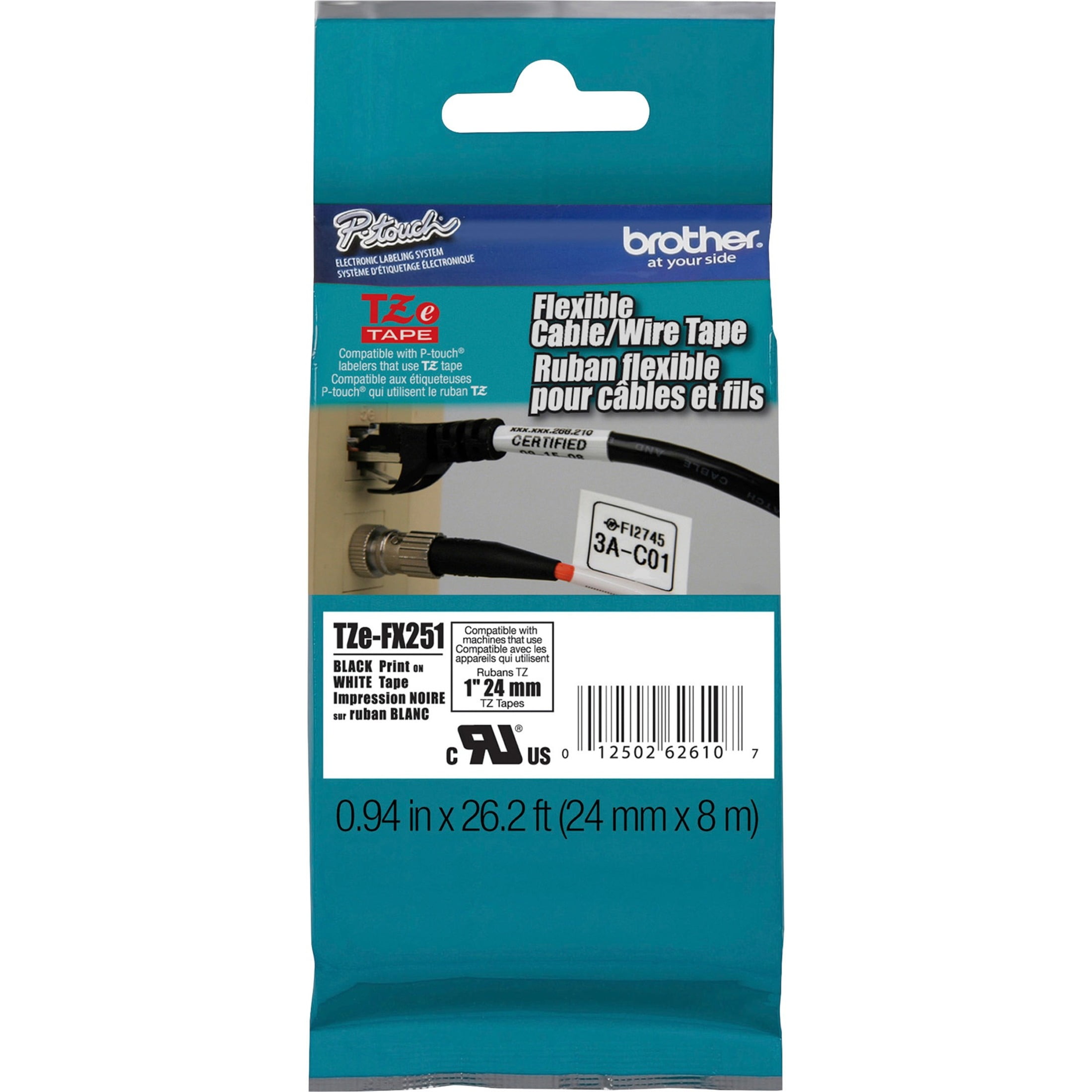 Brother Genuine P-touch TZE-S131 Tape, 1/2