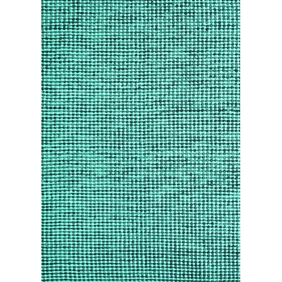 Ahgly Company Machine Washable Indoor Rectangle Abstract Turquoise Blue Contemporary Area Rugs, 7' x 10'
