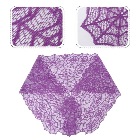 Toyandona Farmhouse Style Table Runner Purple Polyester Decor 1Pack