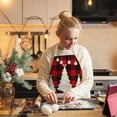thumbnail image 3 of npkgvia Clearance!Apron,Christmas Decorations,Kitchen Utensils,Christmas Kitchen Cooking Aprons Plaid Aprons Adjustable Buffalo Plaid Baking Apron,Multi-color, 3 of 7