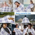 thumbnail image 5 of Purple Plaid Cooling Blanket,Lightweight Breathable Summer Throw Blanket with Double Sided Cold Effect,Spring Summer Farmhouse Buffalo Checkered Picnic Blankets Bed Sheet for Hot Sleepers 60"x80", 5 of 8