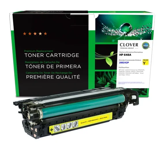Remanufactured Clover Imaging Yellow Toner Cartridge compatible with HP 648A (CE262A)