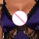 thumbnail image 3 of Camisón corto con tirantes y encaje para mujer, escote en V, ropa interior, lencería, 3 of 3